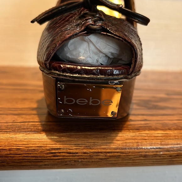 BEBE leather open toe heels Size 6 - Picture 8 of 8